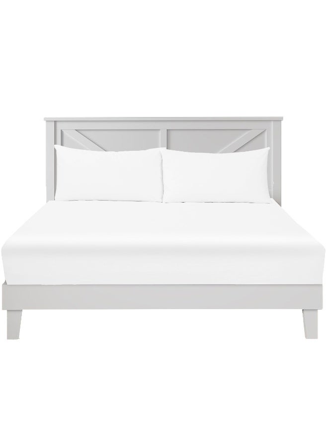 Siesta Zen™ 3 Pcs Set Premium T250 Cotton Rich Fitted Sheet Set 30cm Deep Pocket Full Elastic Fits for All, Ultra Soft Breathable Wrinkle Resistant (1 Twin Fitted+2 Pillowcases) - Image 1